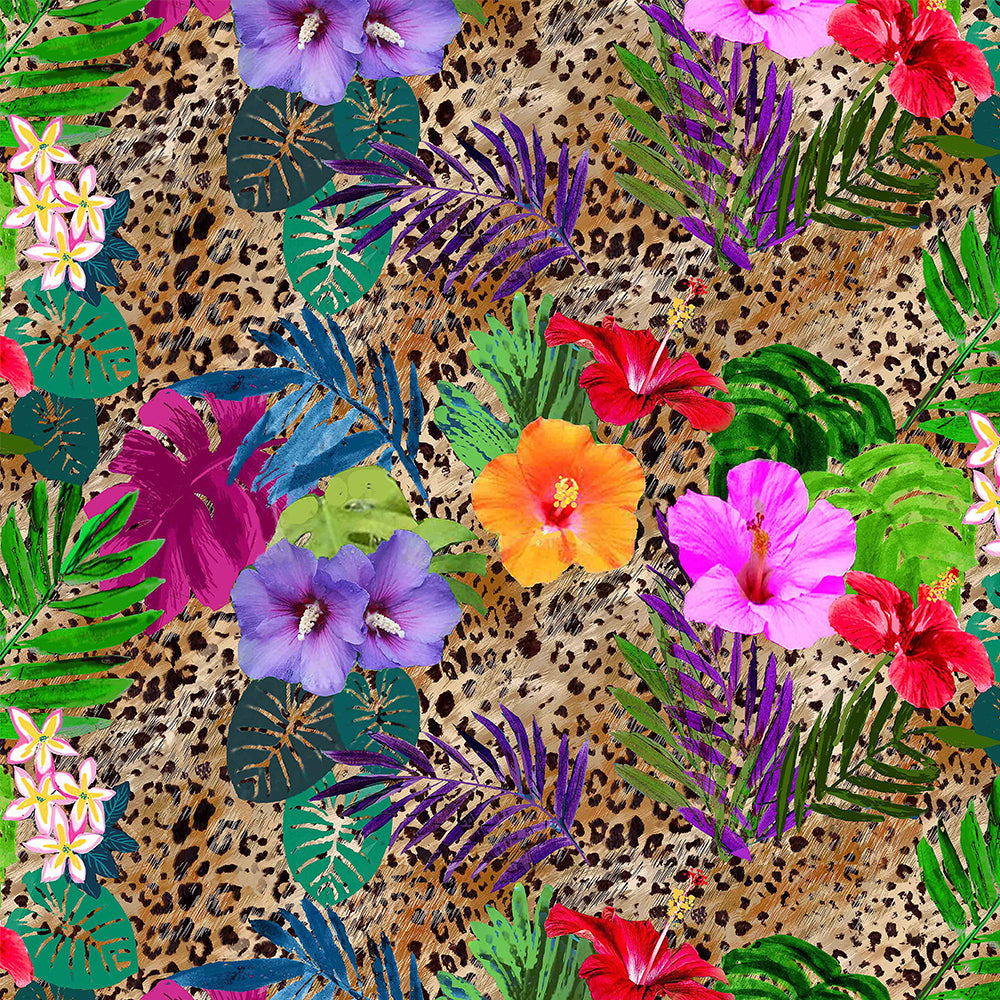 10484-Floral Leopard Cotton