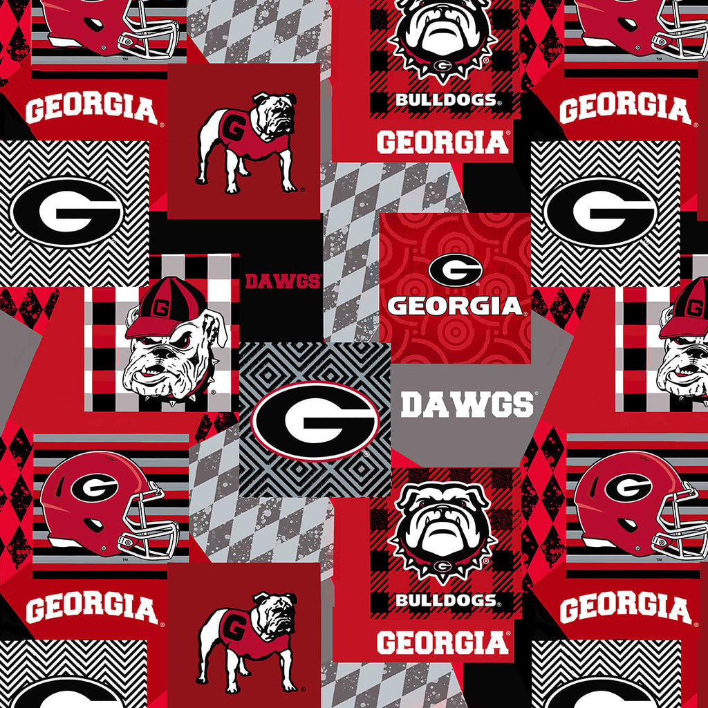 Georgia Collegiate minky Geometric pattern