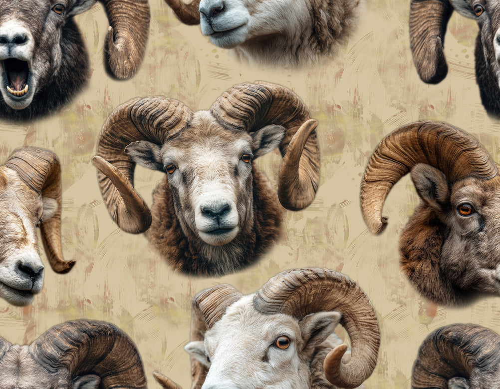 MASCOT MADNESS RAMS - 6 inch head -100% Cotton - 10558-RAMS