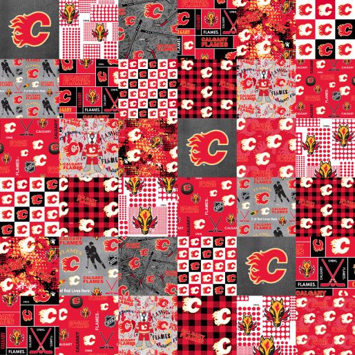 Calgary Flames-Cheater Quilt-100% Cotton - 1363FLA
