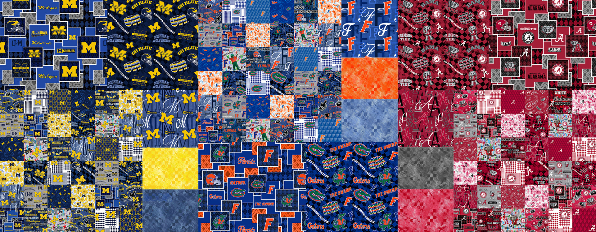 Exclusive Licensed College fabrics of NCAA, NHL and more