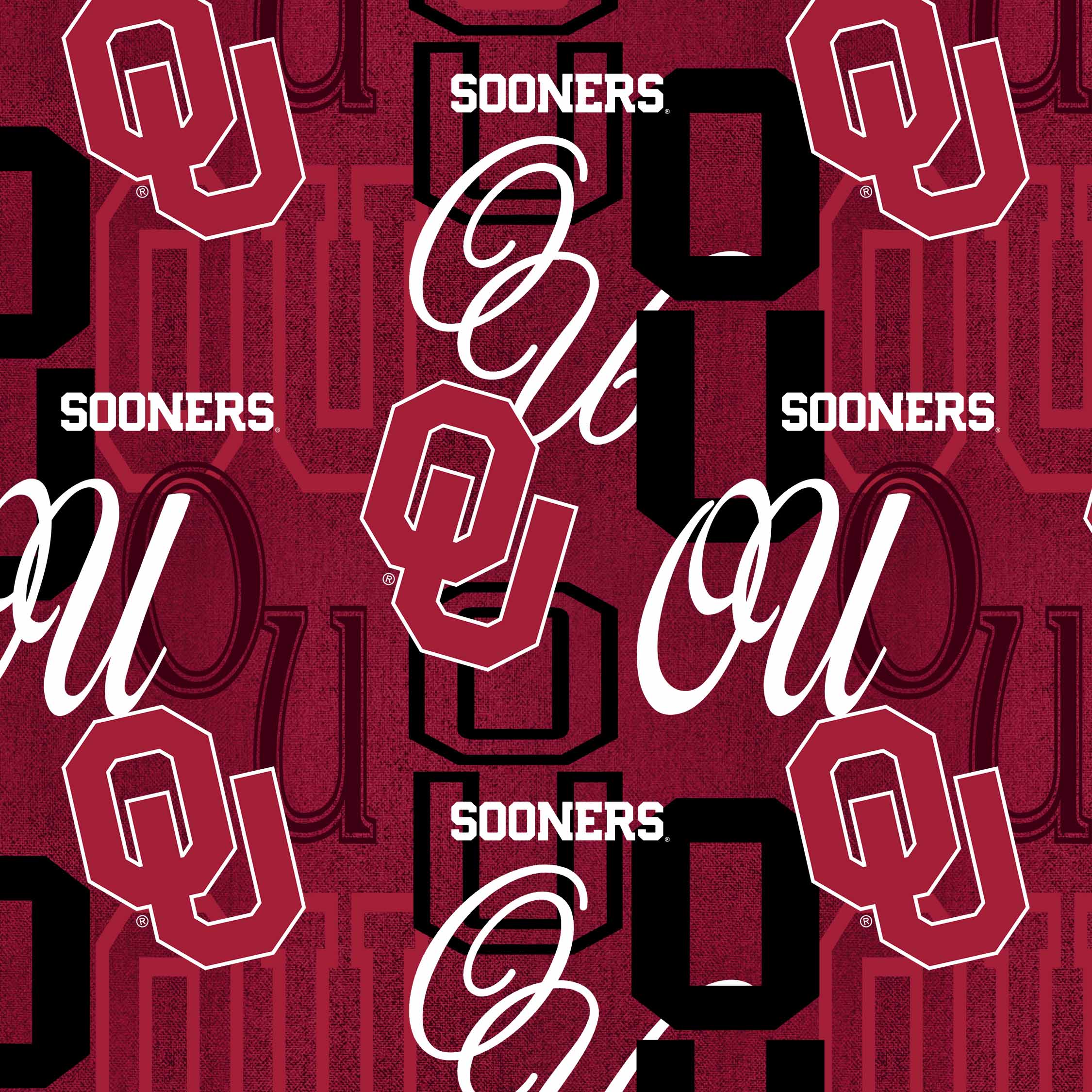 UNIVERSITY OF OKLAHOMA-Letters-100% Cotton - OU1372