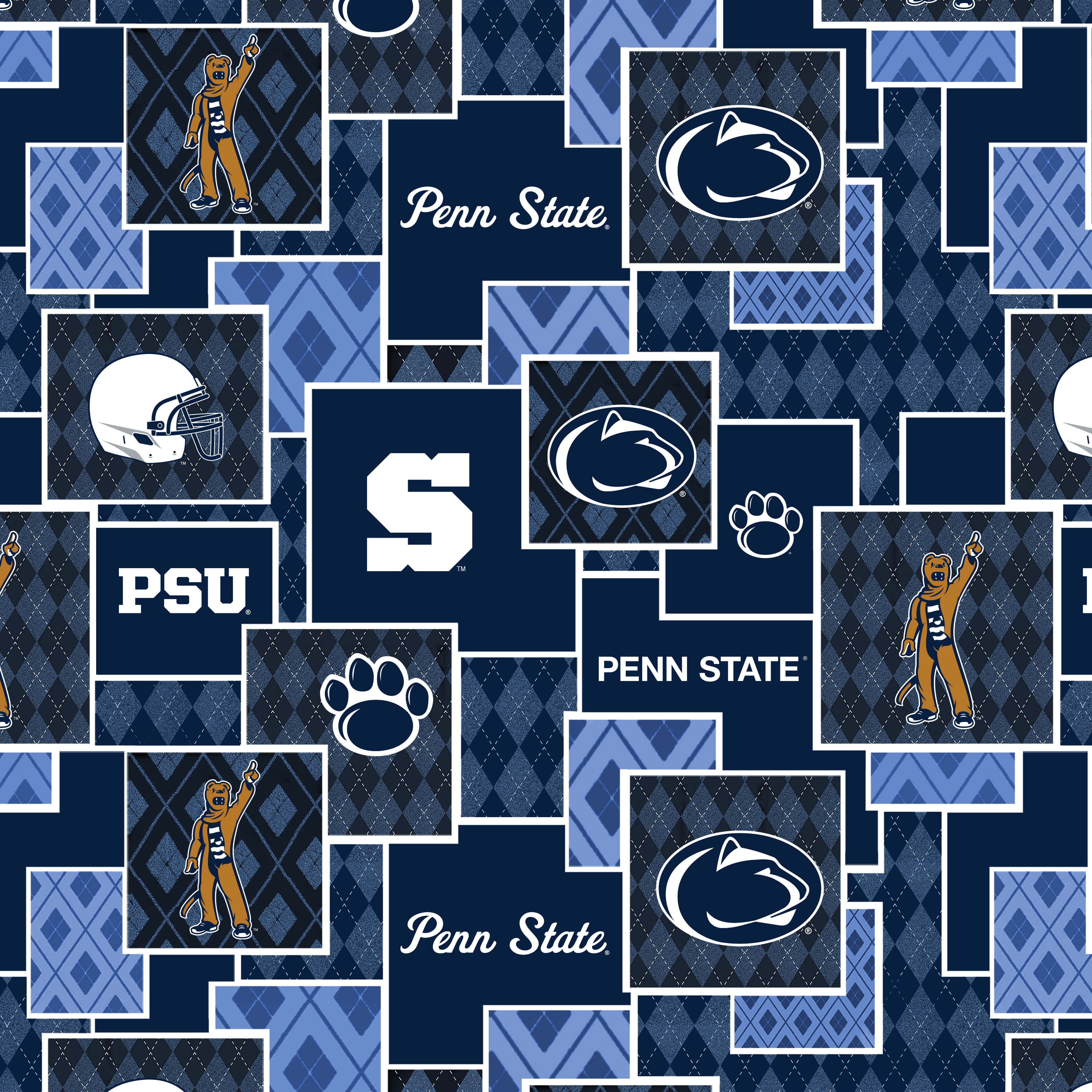 PENN STATE UNIVERSITY-Argyle Boxes-100% Cotton - PS1371