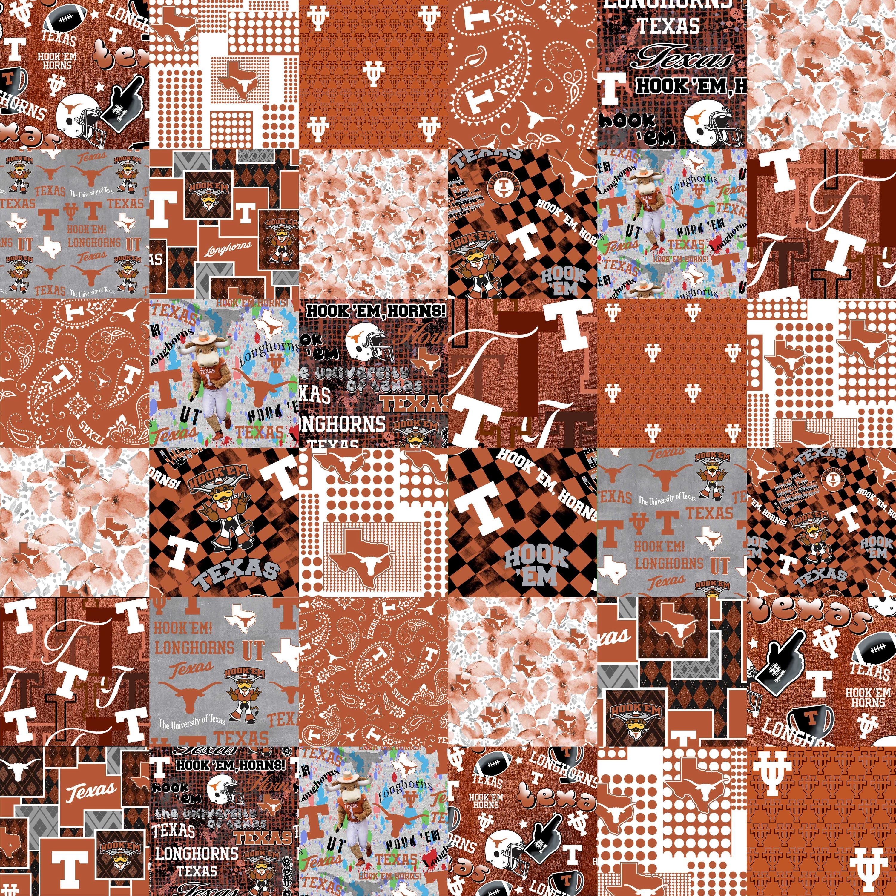 UNIVERSITY OF TEXAS-Cheater Quilt-100% Cotton - TX1363