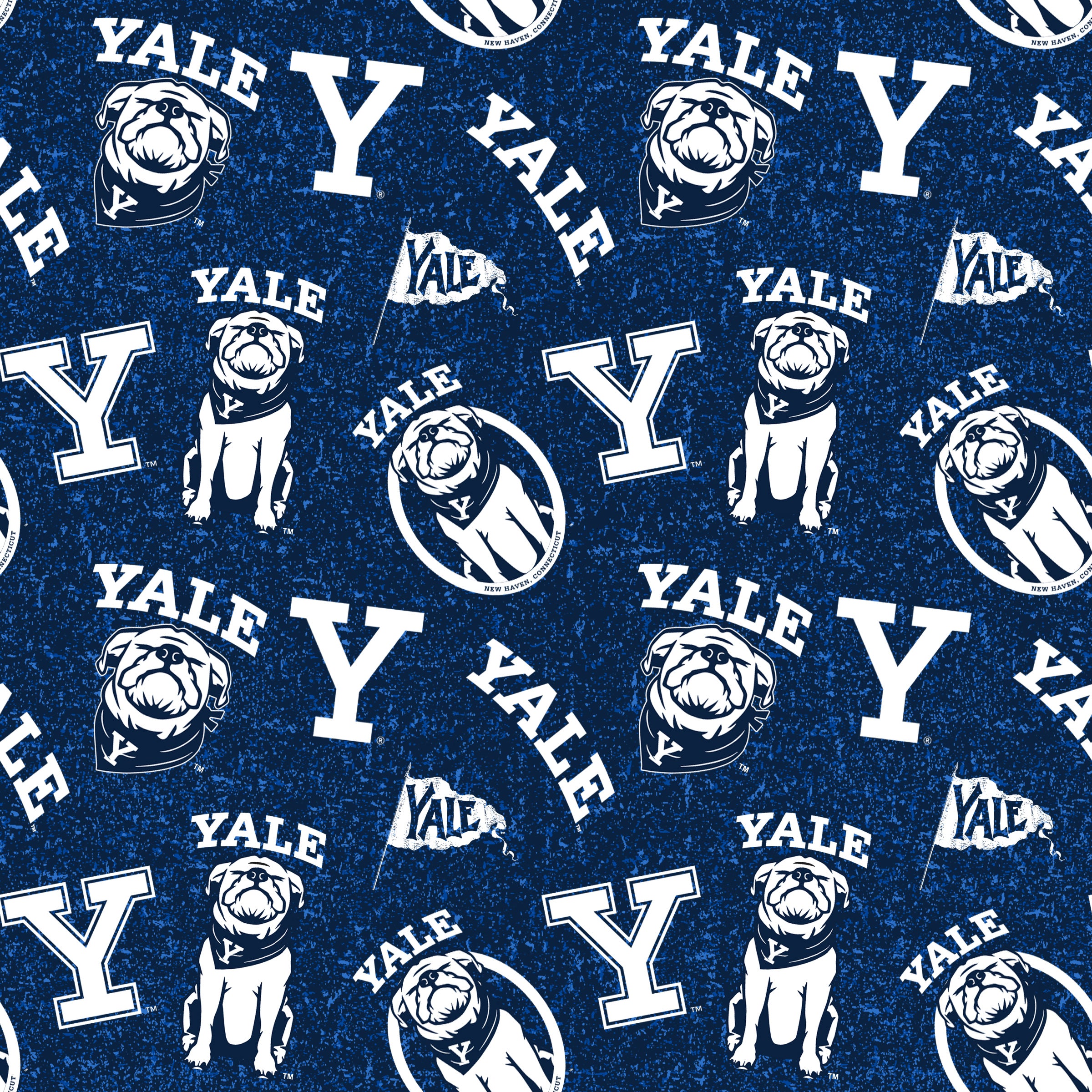 YALE UNIVERSITY-Tone on Tone-100% Cotton - YALE1178