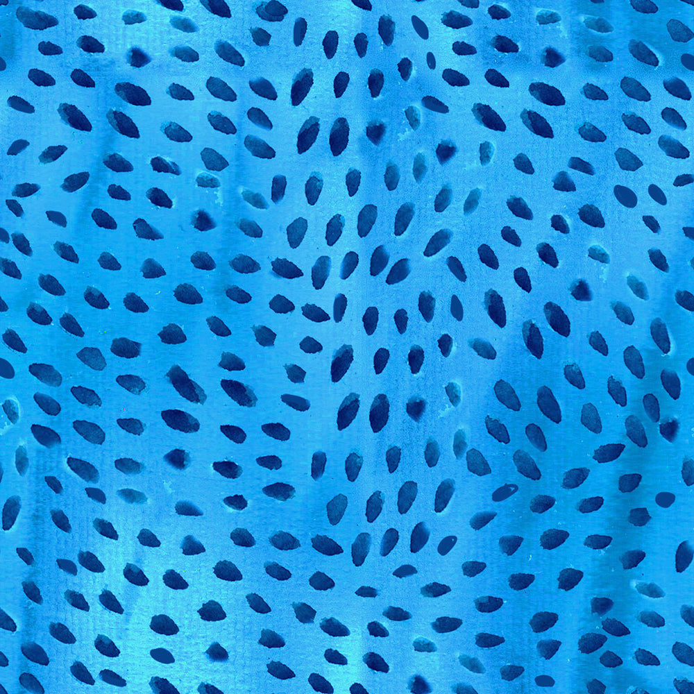 10427-Swirl Dots Turq Cotton