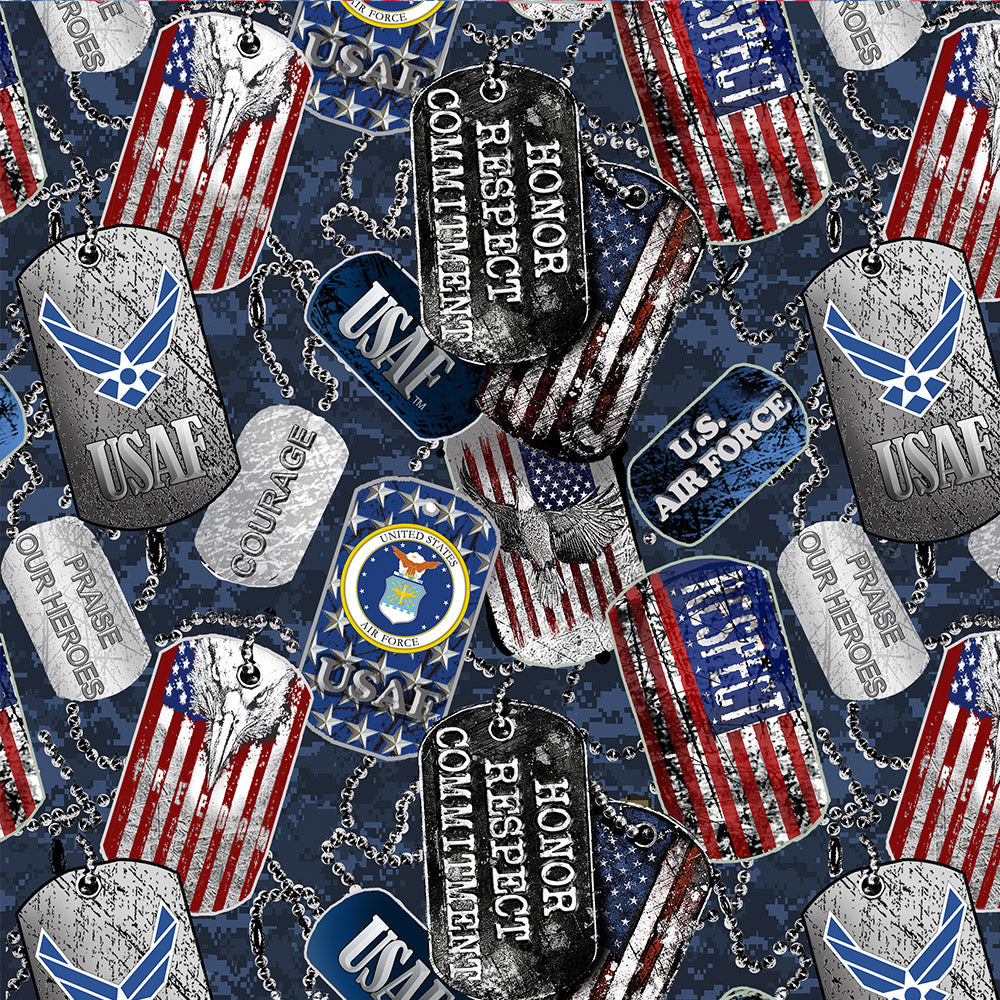 MILITARY AIR FORCE DOGTAGS-1254 AF Cotton